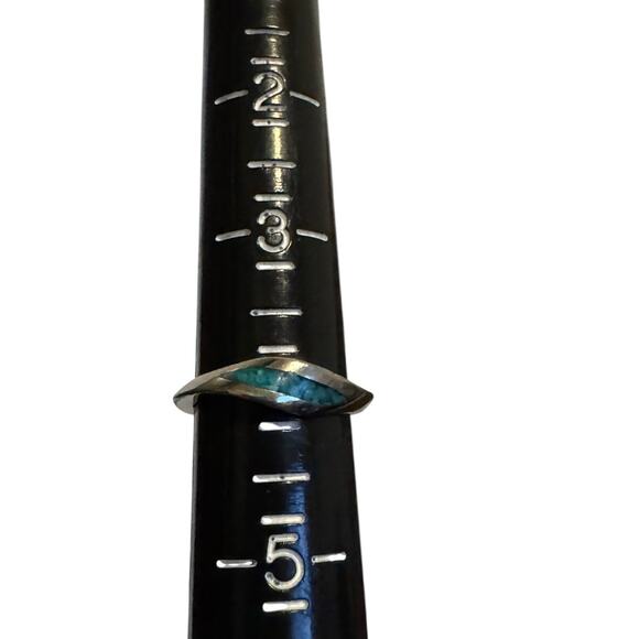 89 Jewelry - Vintage 89 stainless steel turquiose pinky/ toe ring size 4